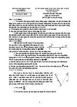 Đề thi chọn học sinh giỏi tỉnh môn Vật lý Lớp 10 THPT - Năm học 2018-2019 - Sở giáo dục và đào tạo Hải Dương (Có đáp án)